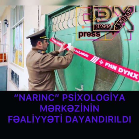 “NARINC” PSİXOLOGİYA MƏRKƏZİNİN  FƏALİYYƏTİ DAYANDIRILDI