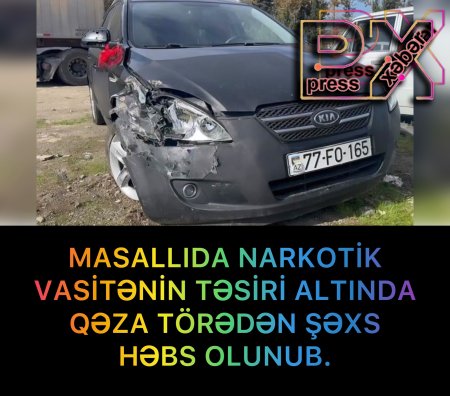 MASALLIDA SÜRÜCÜ HƏBS OLUNDU.