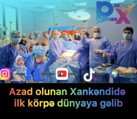 Azad olunan Xankəndidə ilk körpə dünyaya gəlib