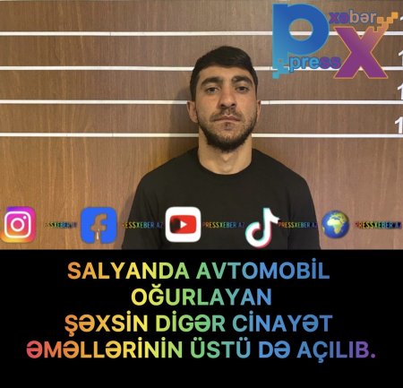 SALYANDA AVTOMOBİLİ OĞURLAYAN ŞƏXSİN DAHA BİR CİNAYƏTİ ÜZƏ ÇIXDI