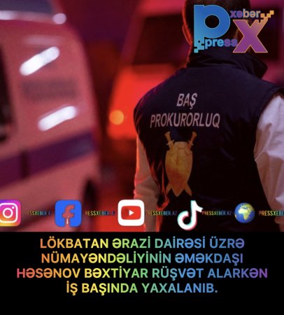 VƏZİFƏLİ ŞƏXS RÜŞVƏT ALARKƏN İŞ BAŞINDA YAXALANDI