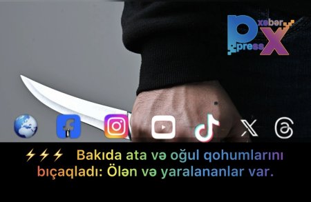 Bakıda ata və oğul qohumlarını bıçaqladı