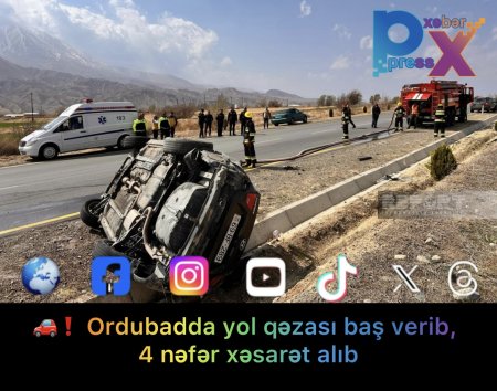 🚗❗️ Ordubadda yol qəzası baş verib, 4 nəfər xəsarət alıb