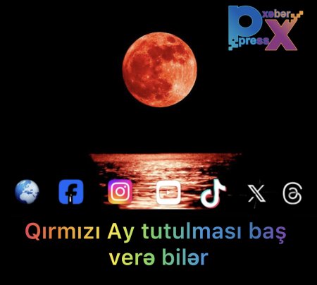 Qırmızı Ay tutulması baş verə bilər