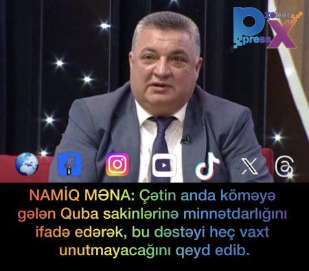 Namiq məna: Bu dəstəyi heç vaxt unutmayacam.