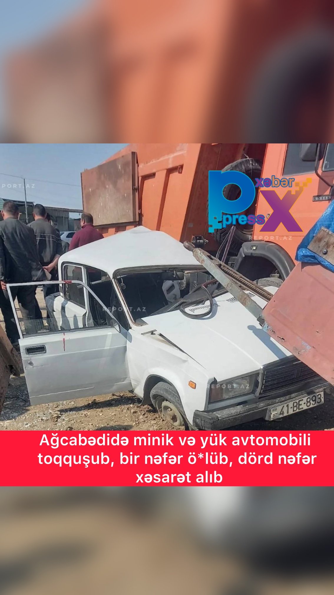 Ağcəbədidə ölümlə nəticələnən qəza.