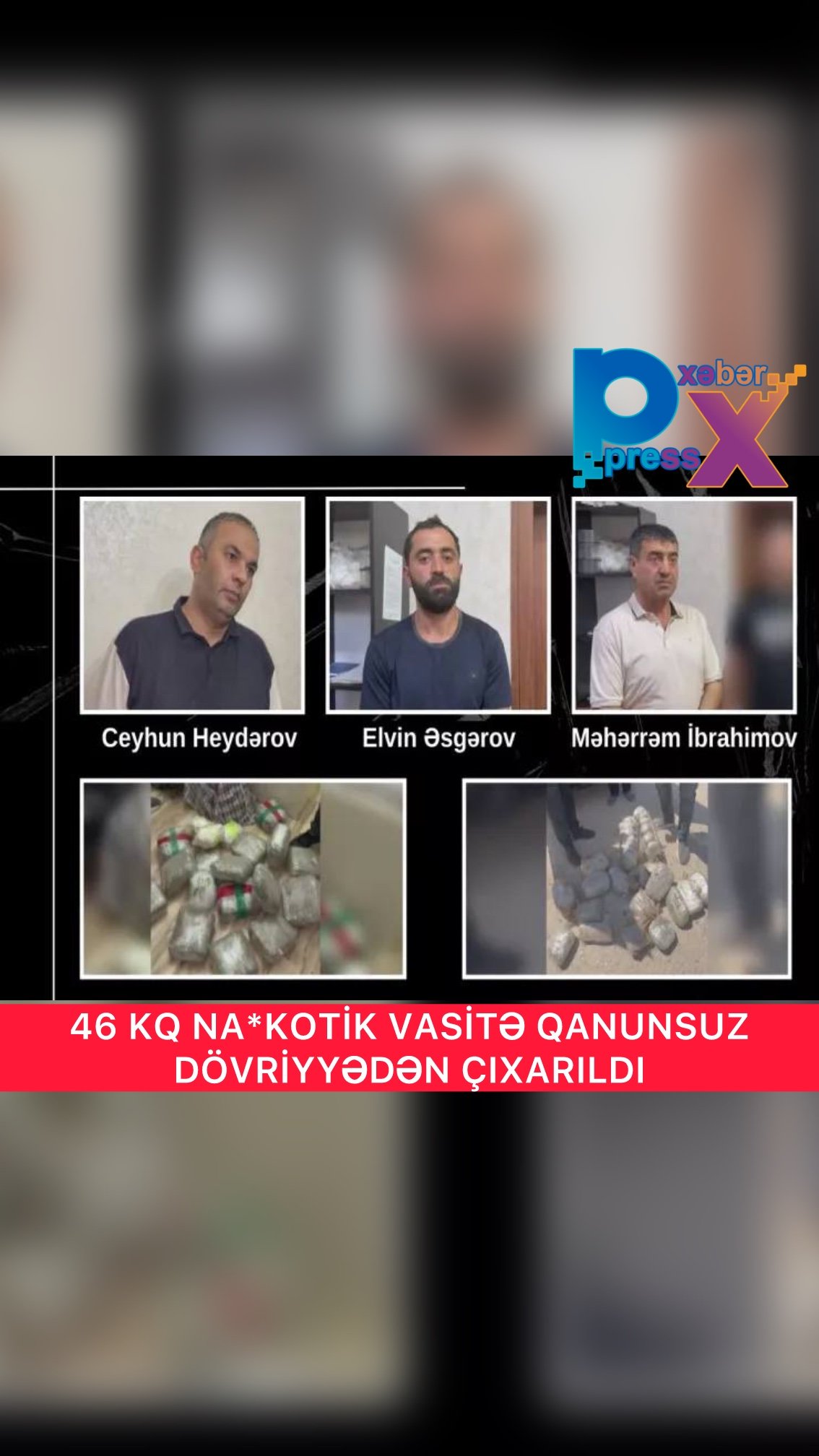 46 KQ NARKOTİK VASİTƏ QANUNSUZ DÖVRİYYƏDƏN ÇIXARILIB